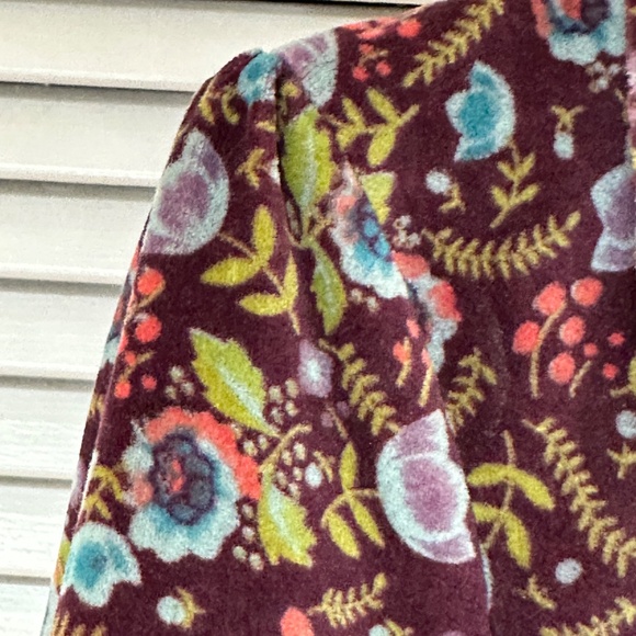 Free People Cotton Velvet Jacket Fully Lined Floral Bow Boho Small Petite - Picture 5 of 13